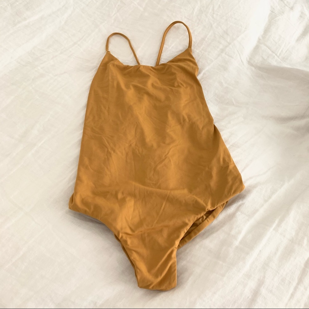 Fentessa Garmentory Mustard one piece swimsuit